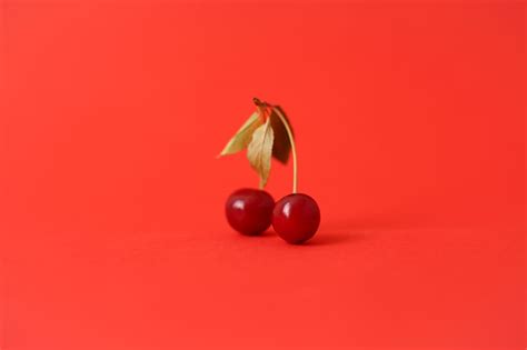 Cherry Fruit Berry Red Leaf Hd Wallpaper Peakpx