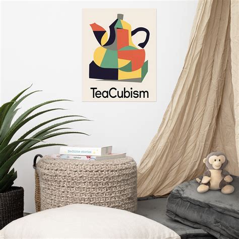 Tea Poster Tea Print Cubism Style For Home Decor Cafe Tea House Etsy