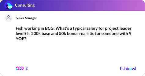 Fish Working In Bcg What S A Typical Salary For P Fishbowl