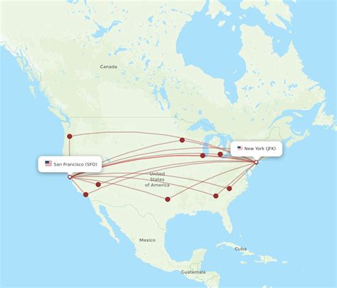 All Flight Routes From New York To San Francisco JFK To SFO Flight