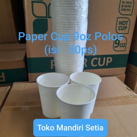 Jual Paper Cup Oz Polos Isi Pcs Gelas Kopi Hot Shopee Indonesia