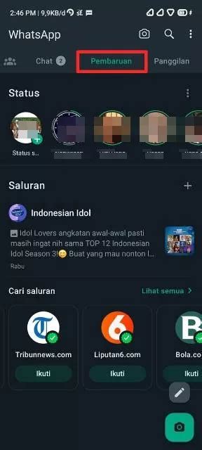 Cara Melihat Status WA Yang Dibisukan Terbaru Usai Ada Fitur Saluran