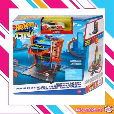 Jual Hot Wheels City Downtown Car Park Hotwheels Track Set City Shopee Indonesia