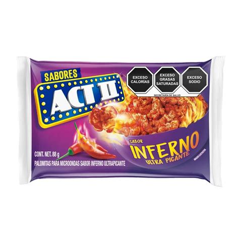 Palomitas Para Microondas ACT II Sabor Inferno Ultra Picante 88 G Walmart