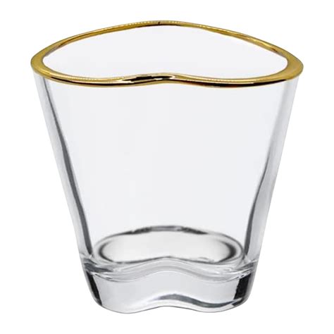 Wholesale Gold Rimmed Heart Shot Glass 2oz Wine N Gear