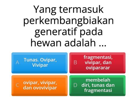 Perkembangbiakan Hewan Quiz