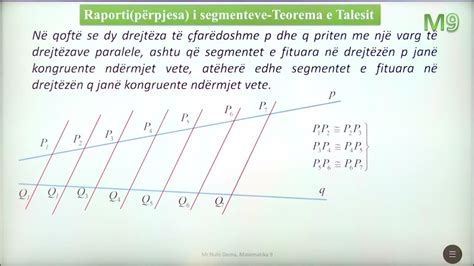 9 02 096 Java 25 Matematikë Raporti Pëpjesa I Segmenteve Teorema