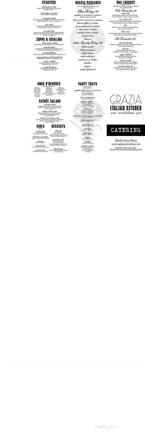 Online Menu Of Grazia Italian Kitchen Houston Tx