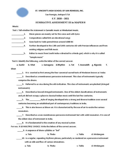 Mapeh Exam 3rd Pdf Pathogen Infection