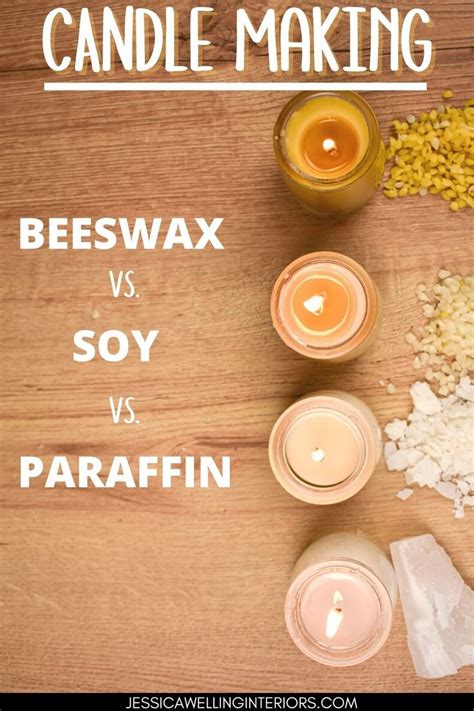 Candle Making Beeswax Vs Soy Vs Paraffin 4 Lit Candles Made Of