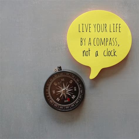 Premium Photo Motivational Quotes Compass And With Quotes Live Your