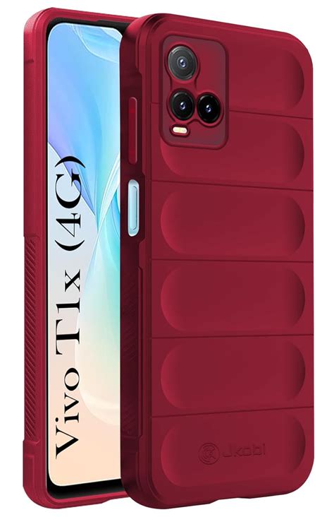 Jkobi Back Cover Case For Vivo T X G Matte Liquid Silicone Micro