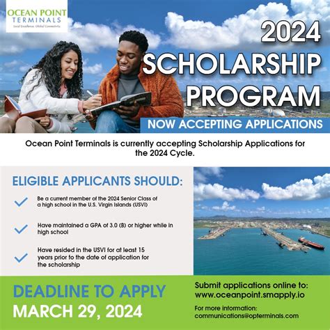 Ocean Point Terminals Launches 2024 Scholarship Application Cycle