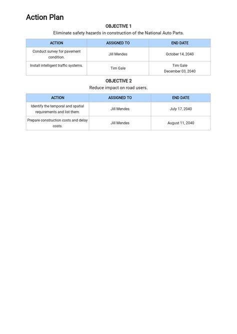 Traffic Control Plan Template Free