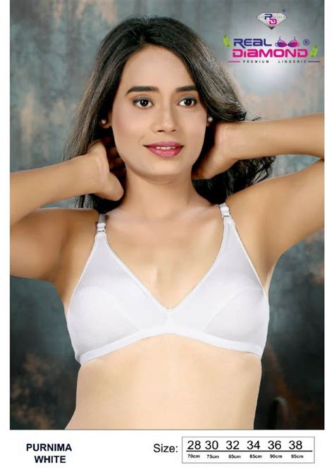 Non Padded Lycra Cotton Purnima White B Cup Bra Plain At Rs 78 Piece