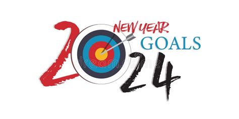 2024 New Year Business Goals. Stock Illustration - Illustration of 2024 ...