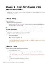 Chapter Short Term Causes Of The French Revolution Pdf Chapter