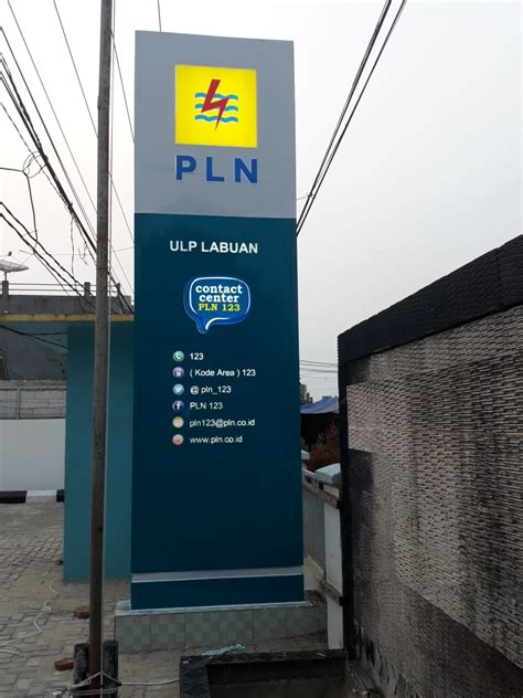 Totem PLN ULP Labuan Jasa Pembuatan Totem PLN Pylon Sign PLN