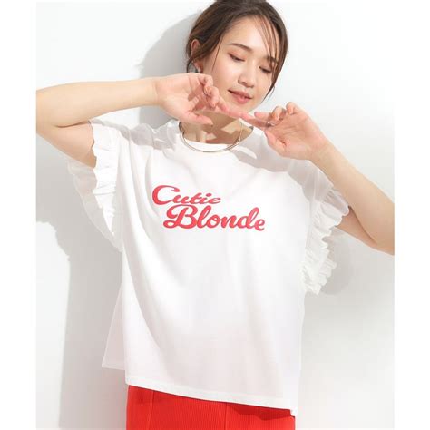 キューティーブロンド Cutie Blonde SHOO ICE 汗染み軽減 UVカットフリルTシャツ ホワイト ファッション通販 MAGASEEK マガシーク