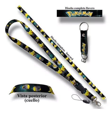 Lanyard Cord N Porta Gafete Cinta Porta Credencial Pokem N Meses Sin