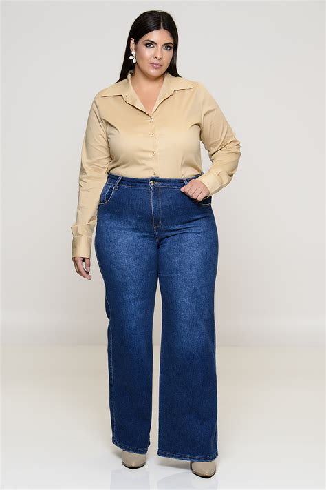 Camisa Plus Size Strech Bege Vk Moda Plus Size