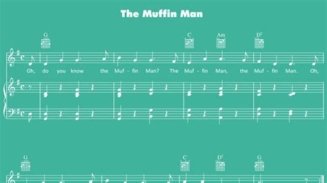 Muffin Man - Sheet Music - Mother Goose Club