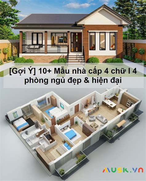 Chia sẻ với hơn 91 về nhà cấp 4 hình chữ l 3 phòng ngủ coedo vn