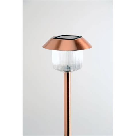 Solar Powered Buzzell Copper Pathway Light Outdoor Landscape Light Led