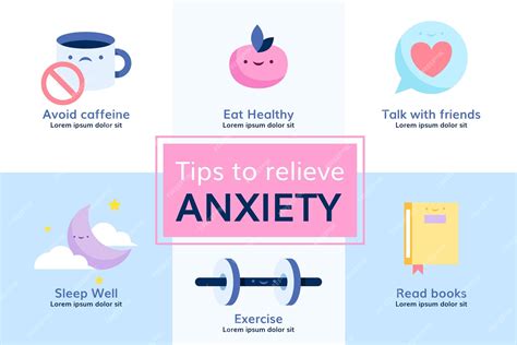 Free Vector Tips For Anxiety Infographic Design