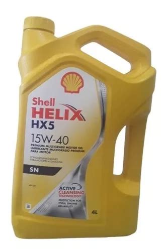 Garrafa Aceite Shell Helix Hx5 Sae 15w40 Mineral Api Sn MercadoLibre