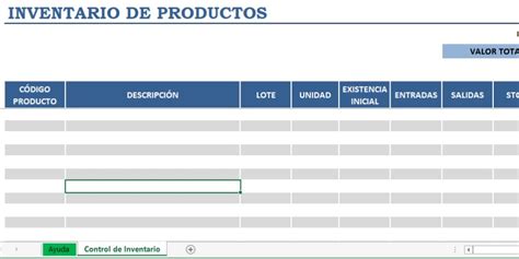 Plantilla Excel De Inventario Para Bodega Descarga Gratis