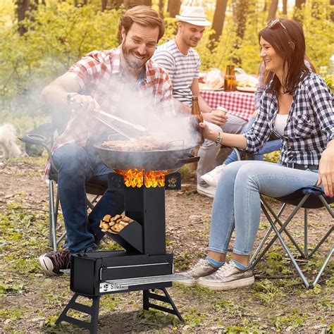 Estufa De Cohete Para Acampar Estufa Port Til De Camping Para Cocinar