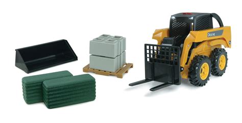 116 Scale John Deere Big Farm Toy Tractor With Skid Steer Set Lights