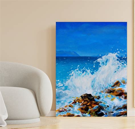 Beach Painting Abstract Landscape Painting Sky And Sea Painting