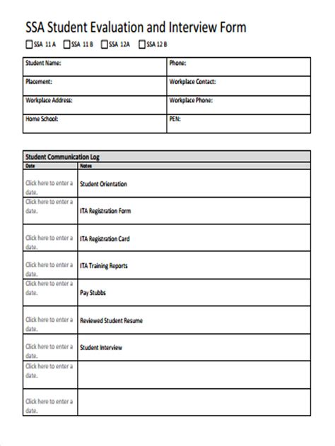 Free Interview Form Samples Pdf Ms Word Google Docs Excel