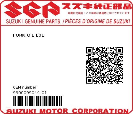 Suzuki - 99000-99044-L01 - FORK OIL L01 | Oemmotorparts
