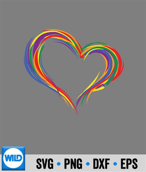Lgbtq Svg Heart Rainbow Flag Pride Month Gay Les Pride Support Lgbtq