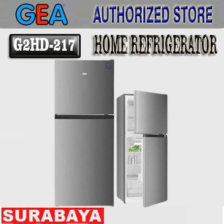 Jual GEA G2HD217 Kulkas 2 Pintu INOX 217L Refrigerator 2 Door G2HD