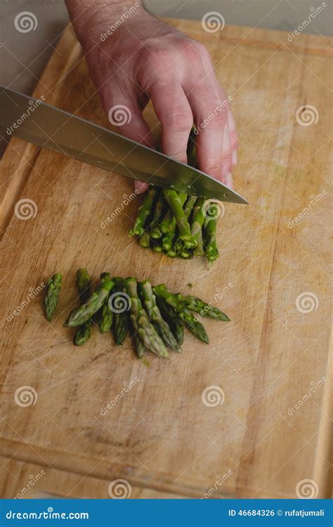 Man With Asparagus Stock Photo Image Of Asparagus Ingredient 46684326