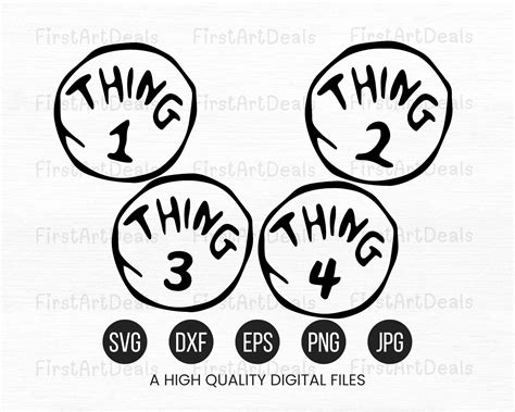 Thing 1 and Thing 2 Layered Svg Bundle, Thing 1 and Thing 2 Eps, Png