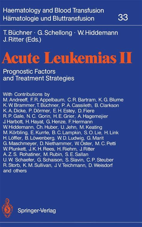 Acute Leukemias Ii Prognostic Factors And Treatment Strategies