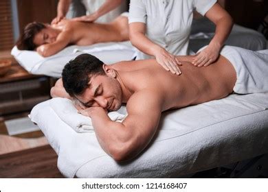 Adult Sexual Caucasian Gay Bodybuilder Brown Stock Photo