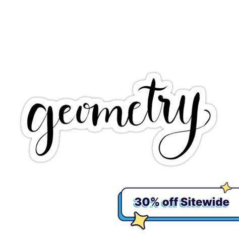 Geometry Calligraphy Sticker For Sale By Yitingzarts En