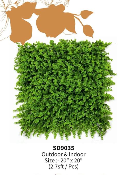 Sq Feet Fiber Sd Artificial Green Wall For Decoration At Rs