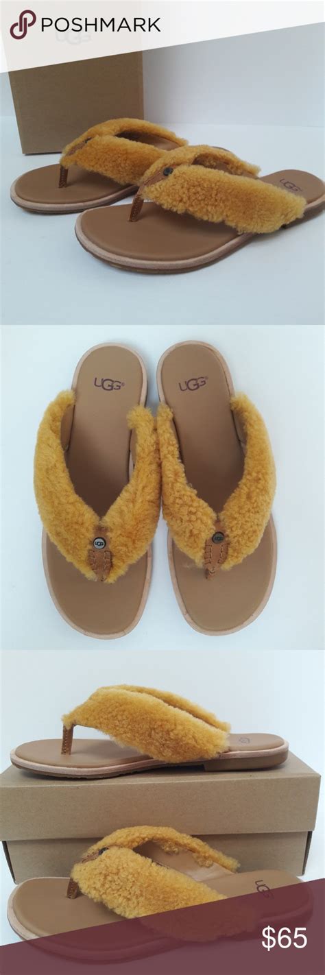 New Ugg Alicia Sandals Size 7 Uggs Flip Flop Sandals Leather