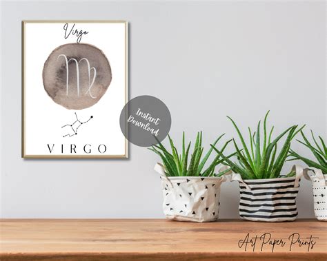 Virgo T Astrology T Virgo Wall Art Virgo Room Etsy