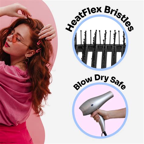 Snapklik Wet Brush Speed Dry Hair Brush Black Vented Design