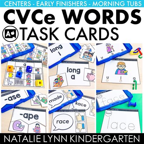 Cvce Words Task Cards Cvce Centers And Activities