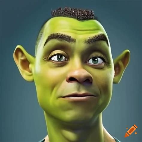 Ronaldo Portrayed As Shrek In A Humorous Depiction On Craiyon