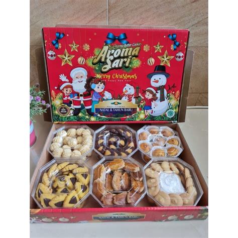 Jual PROMO KUE KERING NATAL 2022 ISI 6 TOPLES HAMPERS KUE KERING